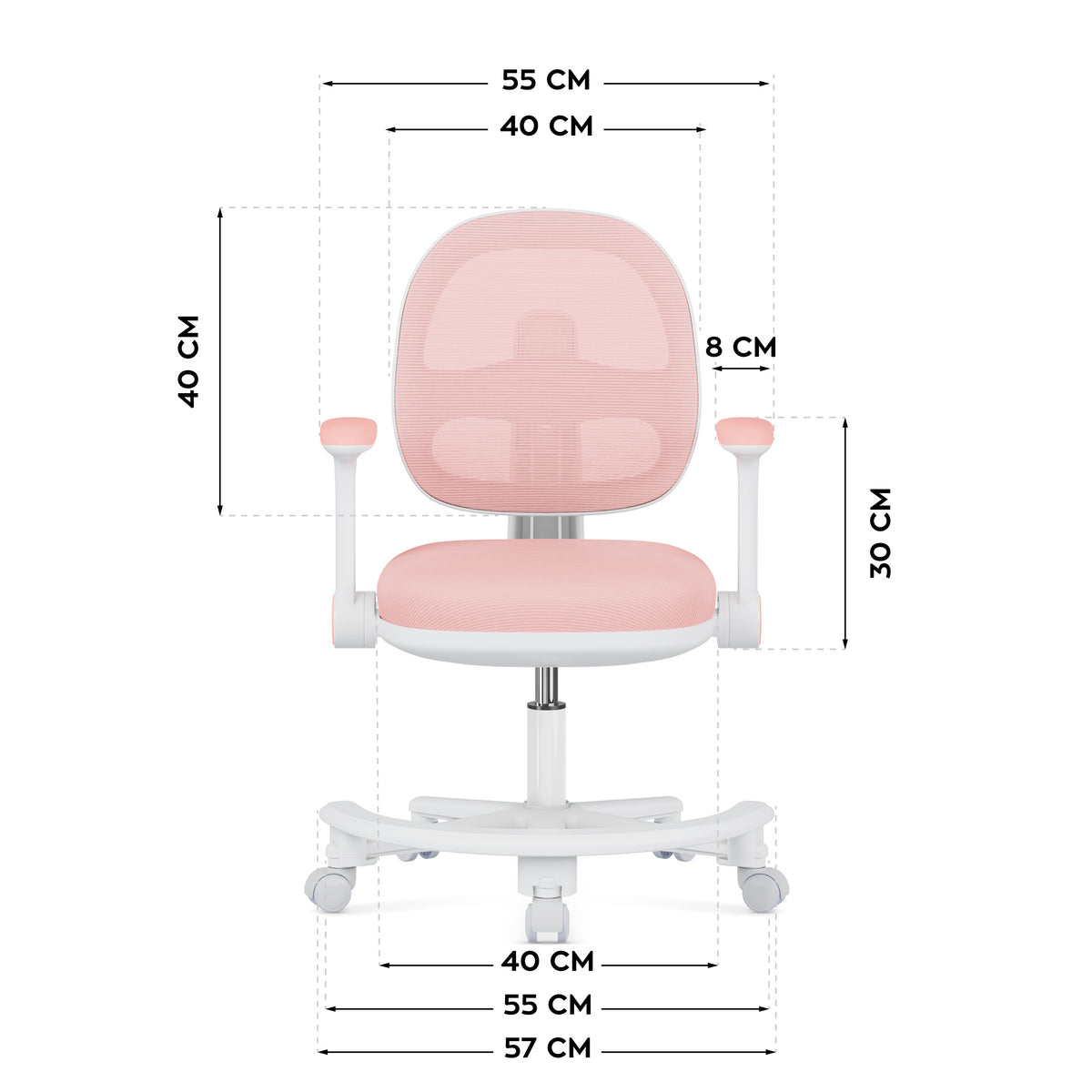 Ergonomischer Schreibtischstuhl für Kinder Mark Adler Junior 3.6 Pink