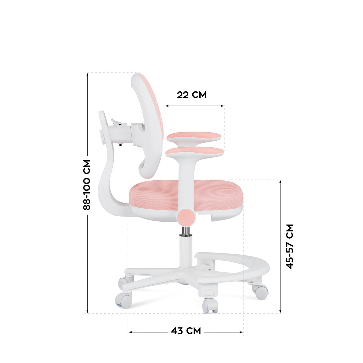 Ergonomischer Schreibtischstuhl für Kinder Mark Adler Junior 3.6 Pink