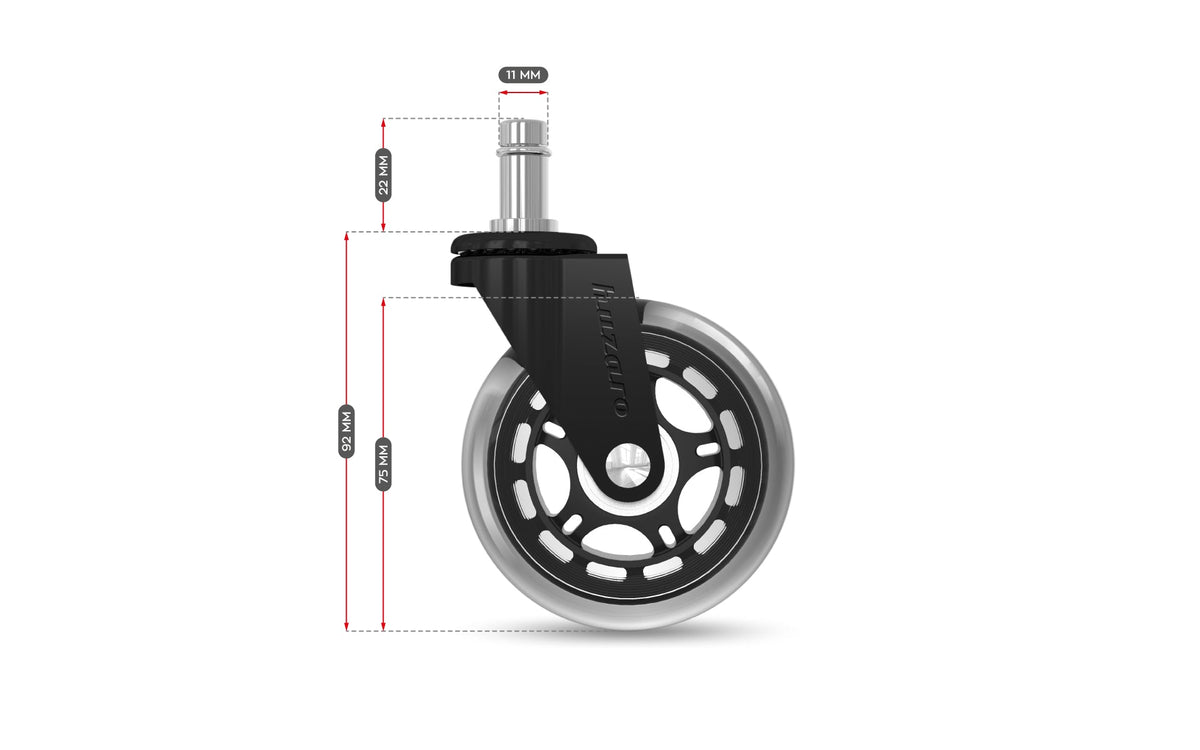 Rollen für den Stuhl Casters 2.0 Black