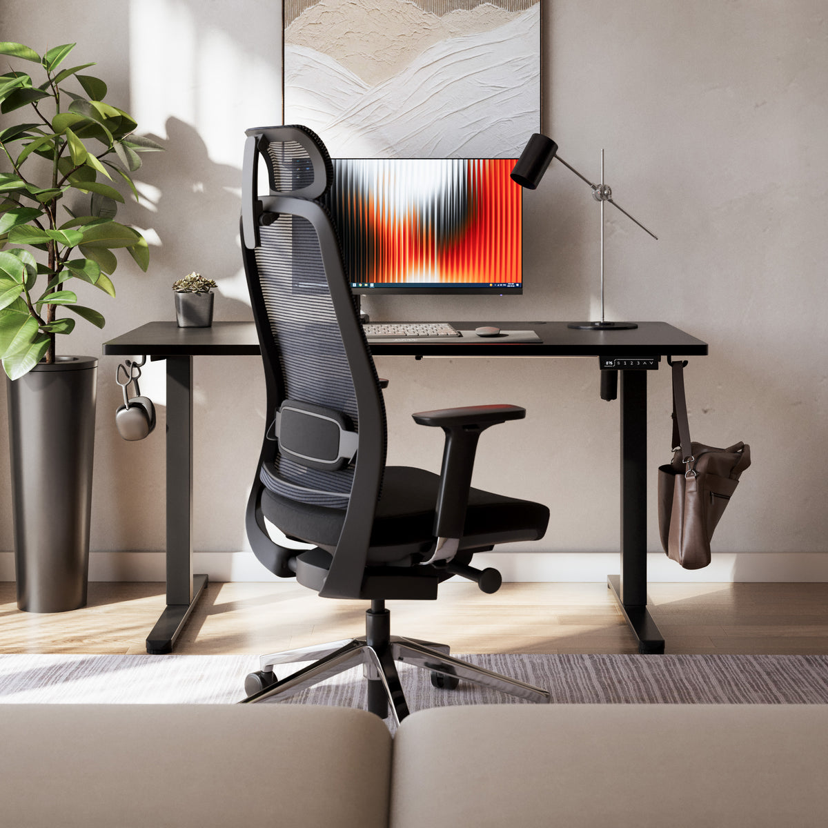 Elektrischer Schreibtisch Mark Adler Leader 7.3 Black 140 cm