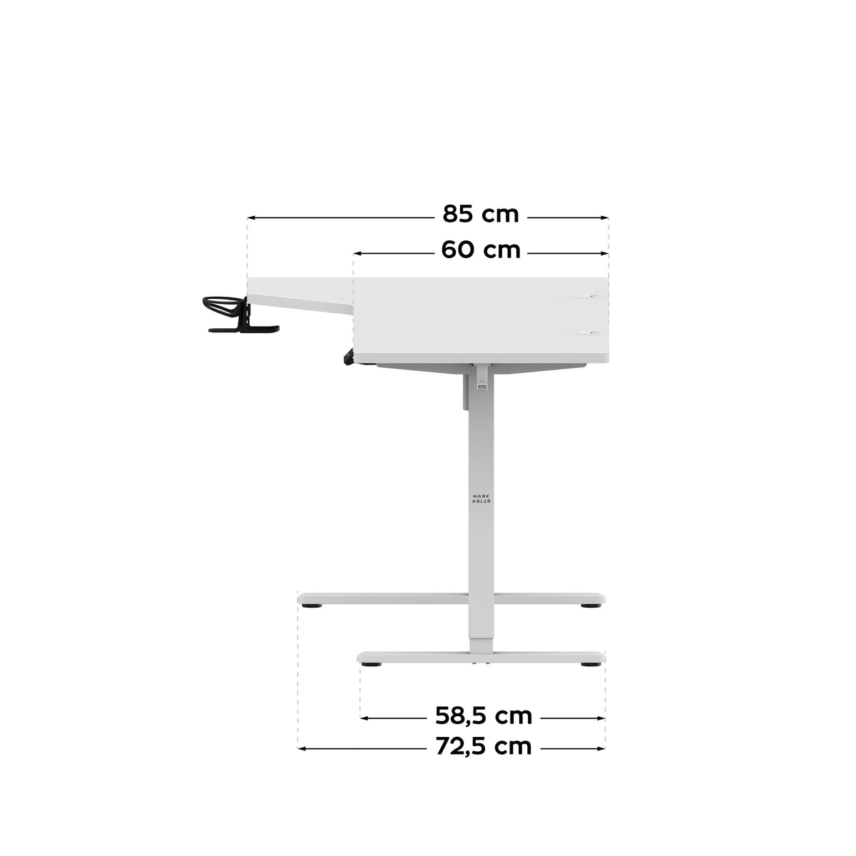 Elektrischer Schreibtisch Mark Adler Leader 9.1 Weiß 145 cm