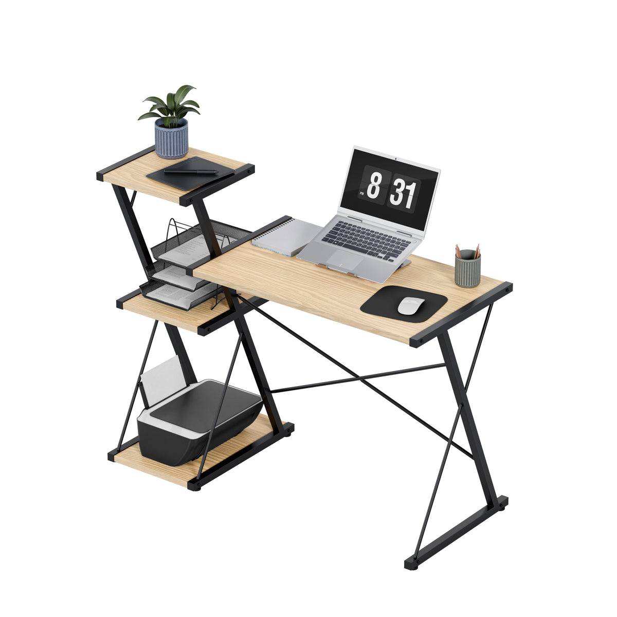 Schreibtisch mit Regalen Mark Adler Leader 3.5 Craft 116 cm