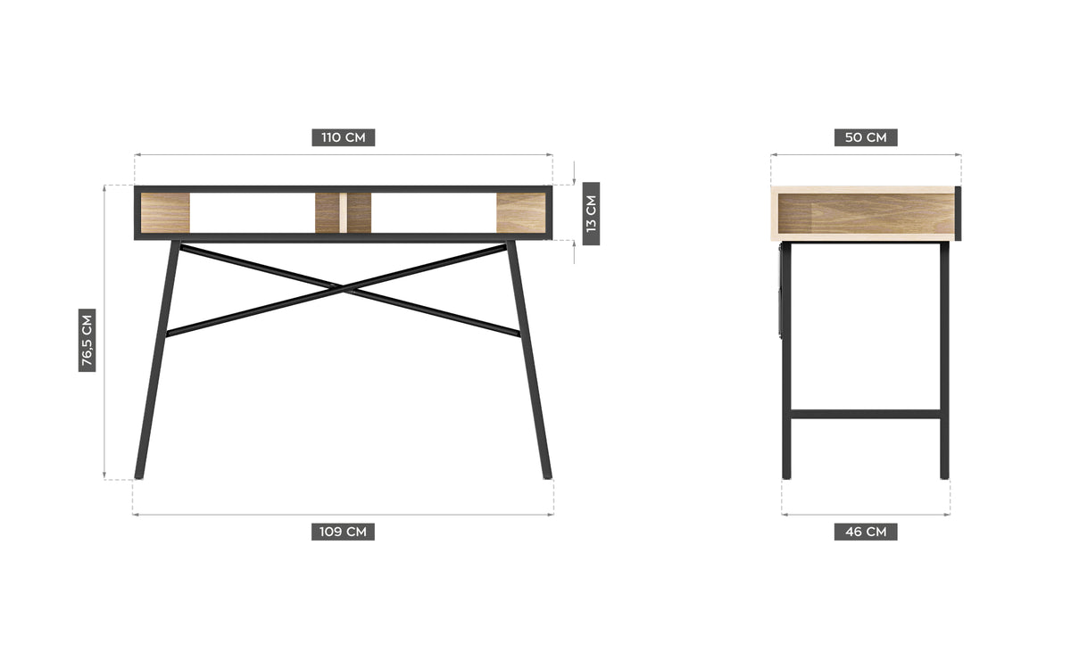 Schreibtisch mit Regalen Mark Adler Leader 4.2 Craft 110 cm