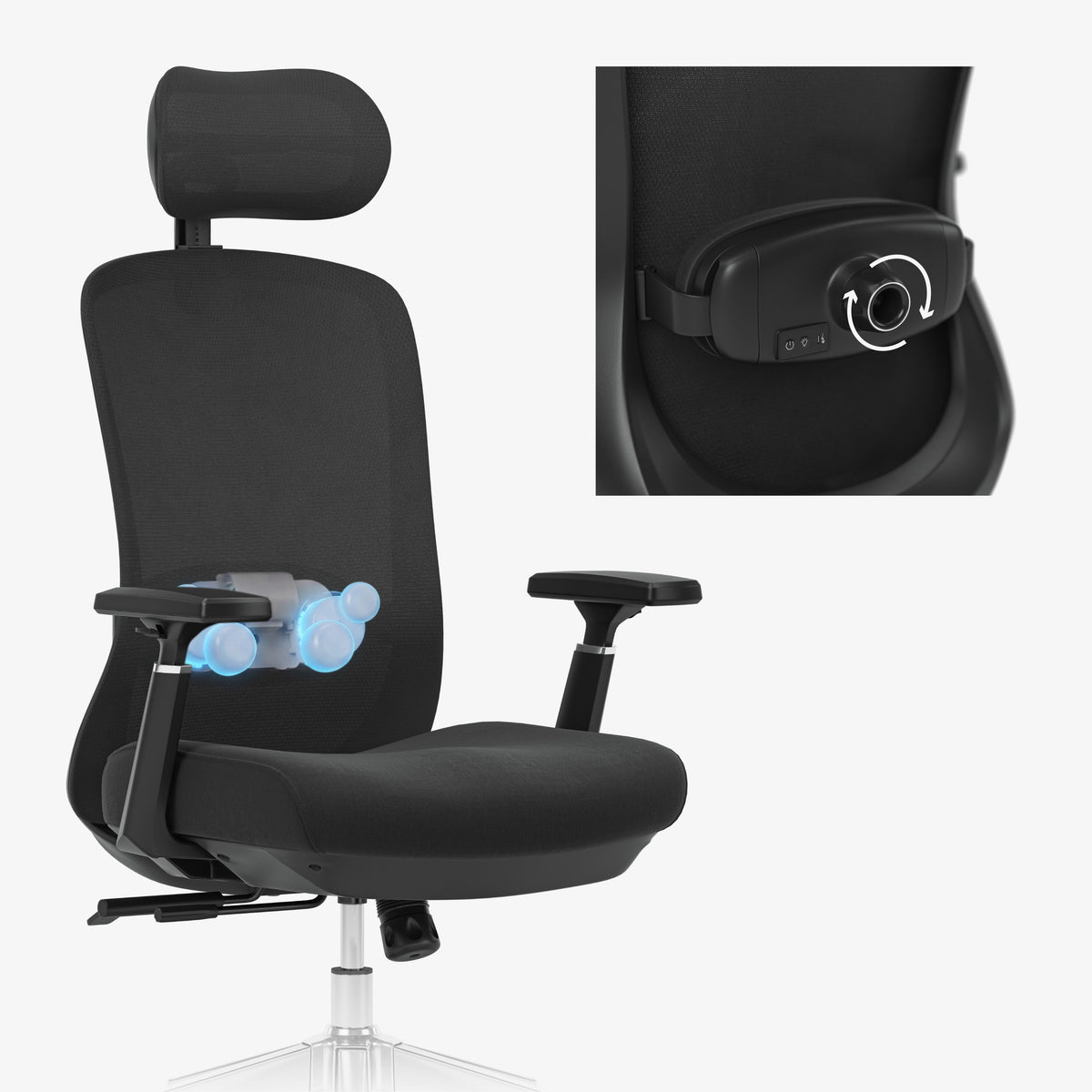 Bürostuhl mit Massagefunktion Mark Adler Leadpro 6.0 Black