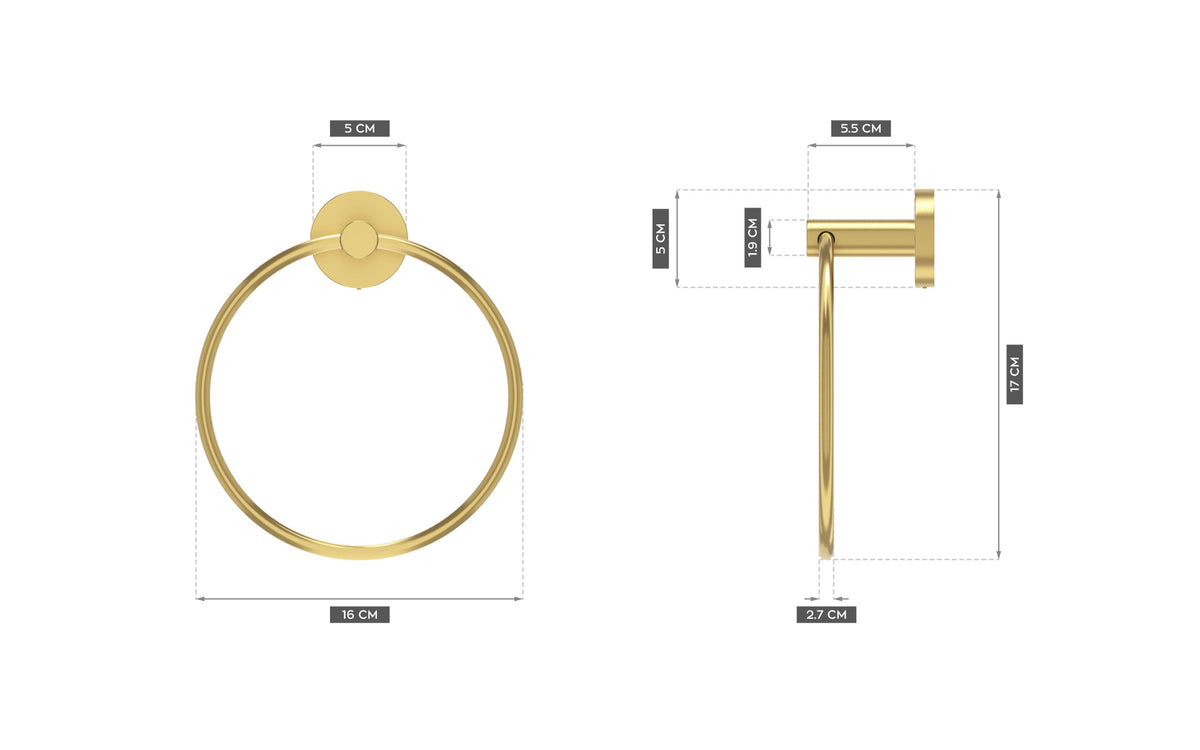 Runder Handtuchhalter Mark Adler Level 1.2 Gold