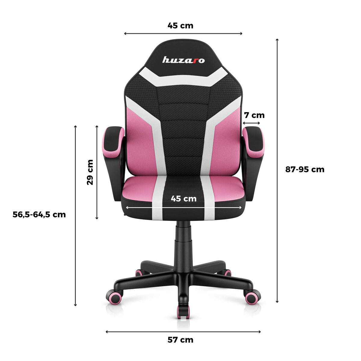 Gaming-Stuhl für Kinder HUZARO RANGER 1.0 Pink Mesh