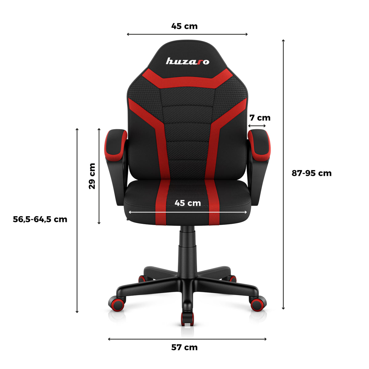Gaming-Sessel für Kinder HUZARO RANGER 1.0 Red Mesh