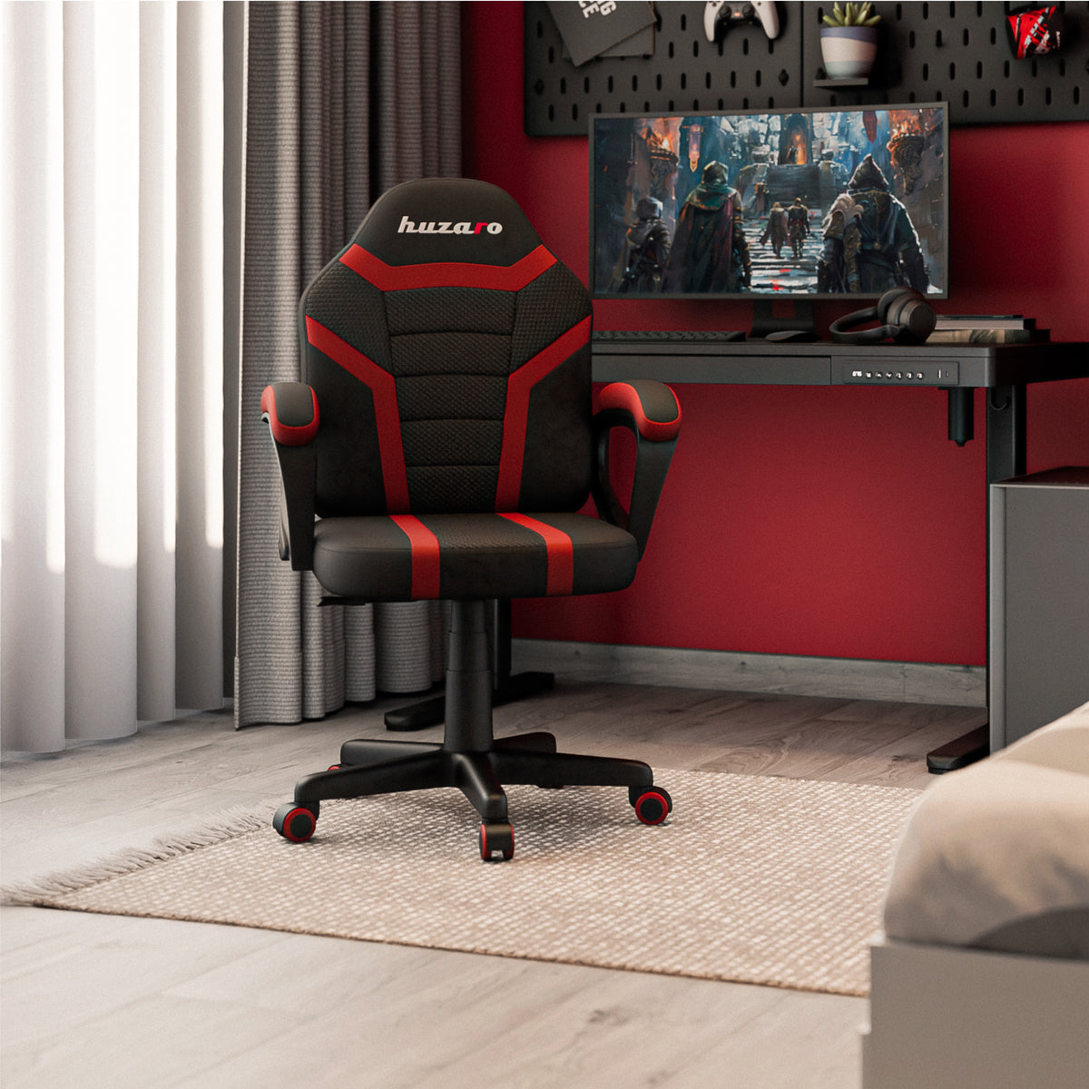 Gaming-Sessel für Kinder HUZARO RANGER 1.0 Red Mesh