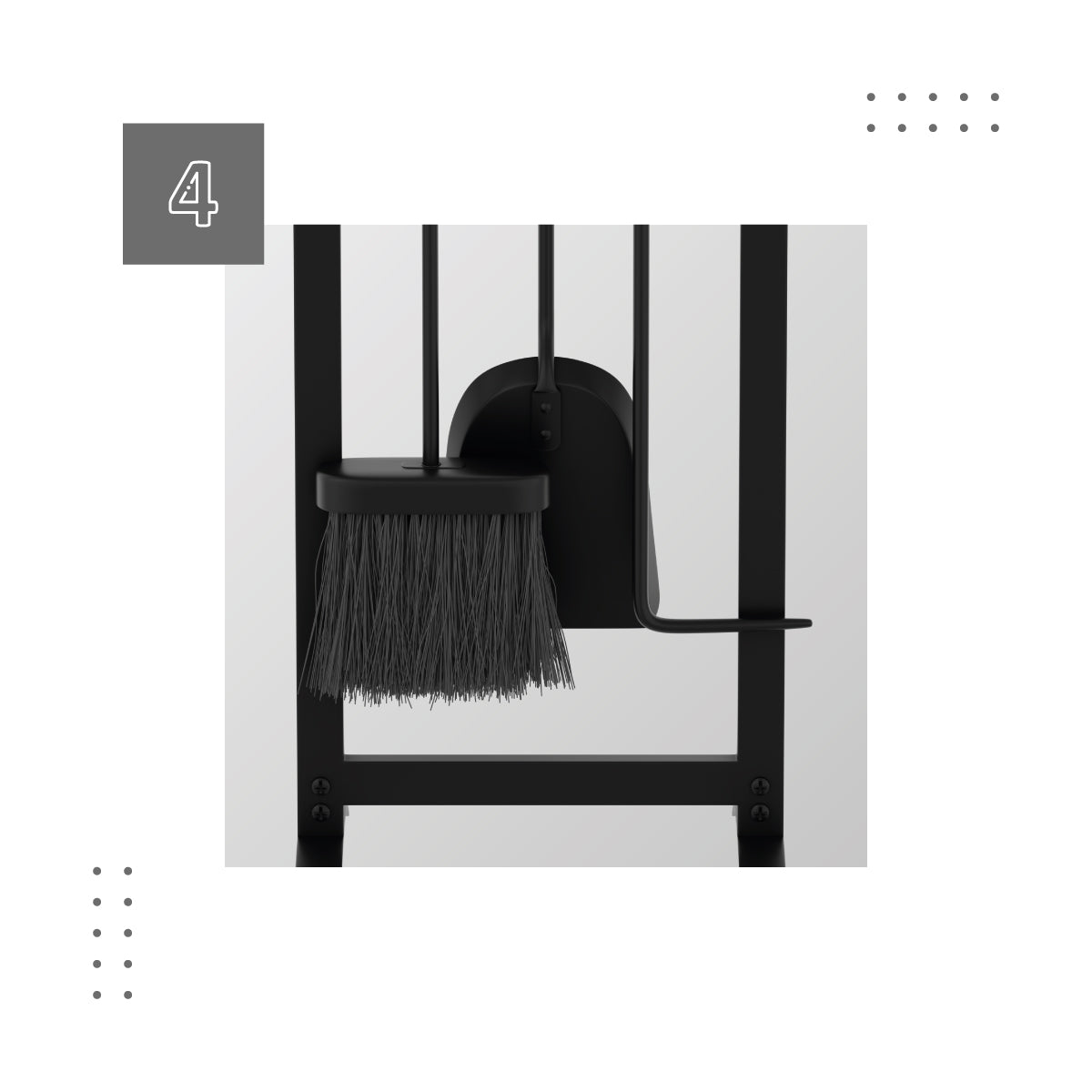 Kaminzubehör in einem 4-in-1-Set
