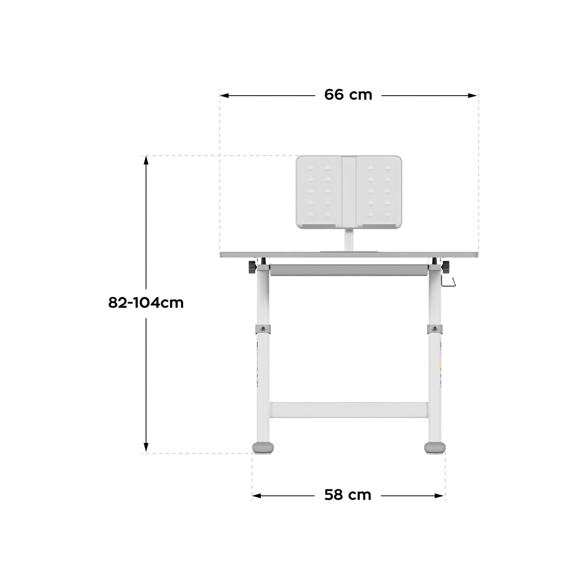 Ergonomischer Kinderschreibtisch Mark Adler Study 3.0 Grau 66 cm