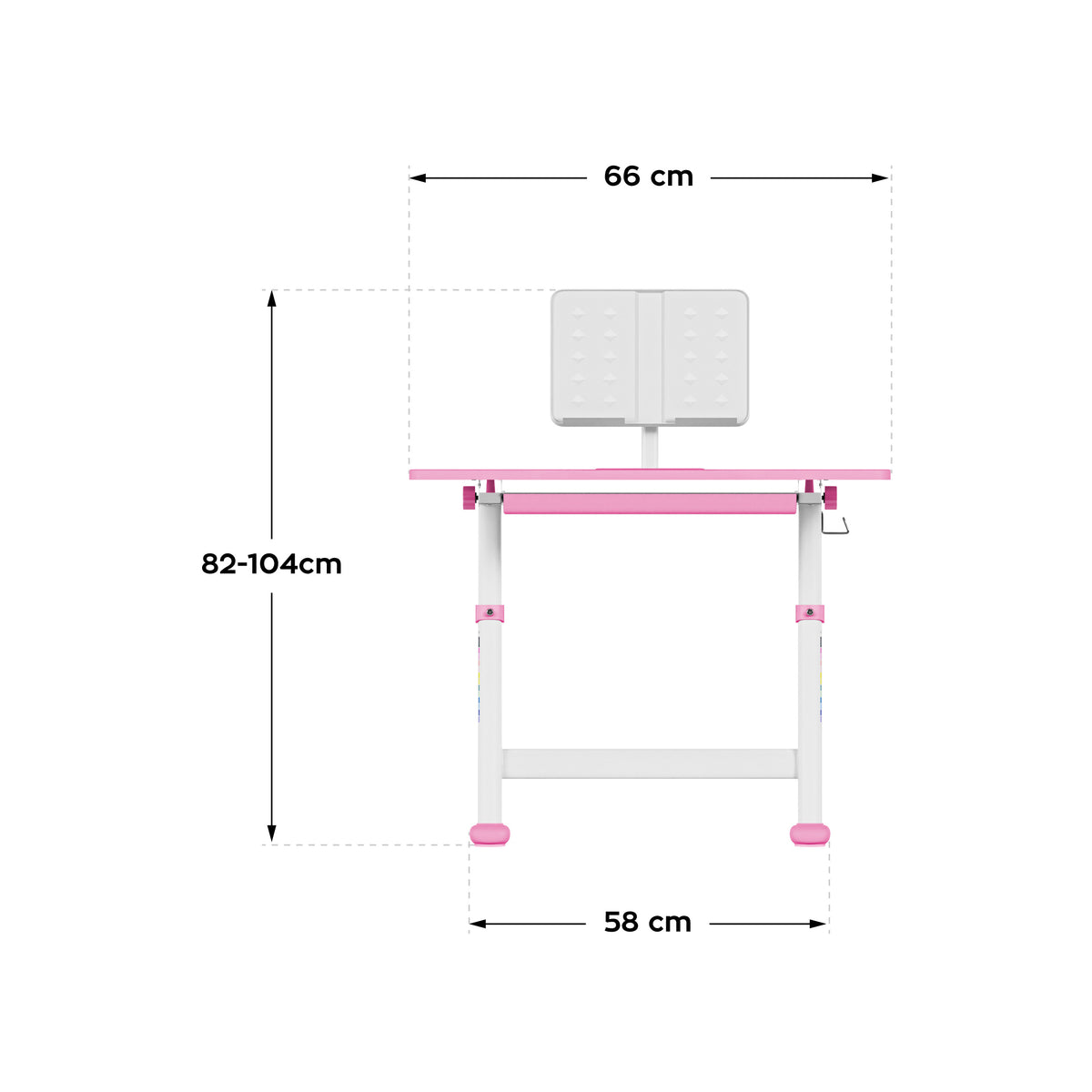 Ergonomischer Schreibtisch für Kinder Mark Adler Study 3.0 Pink 66 cm