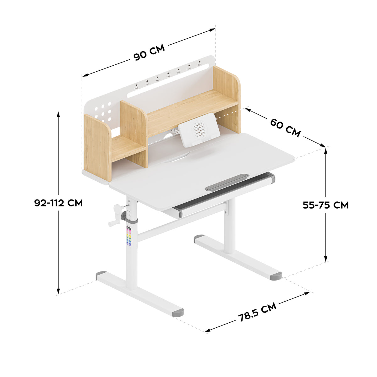 Ergonomischer Schreibtisch für Kinder Mark Adler Study 5.0 Wood 90 cm
