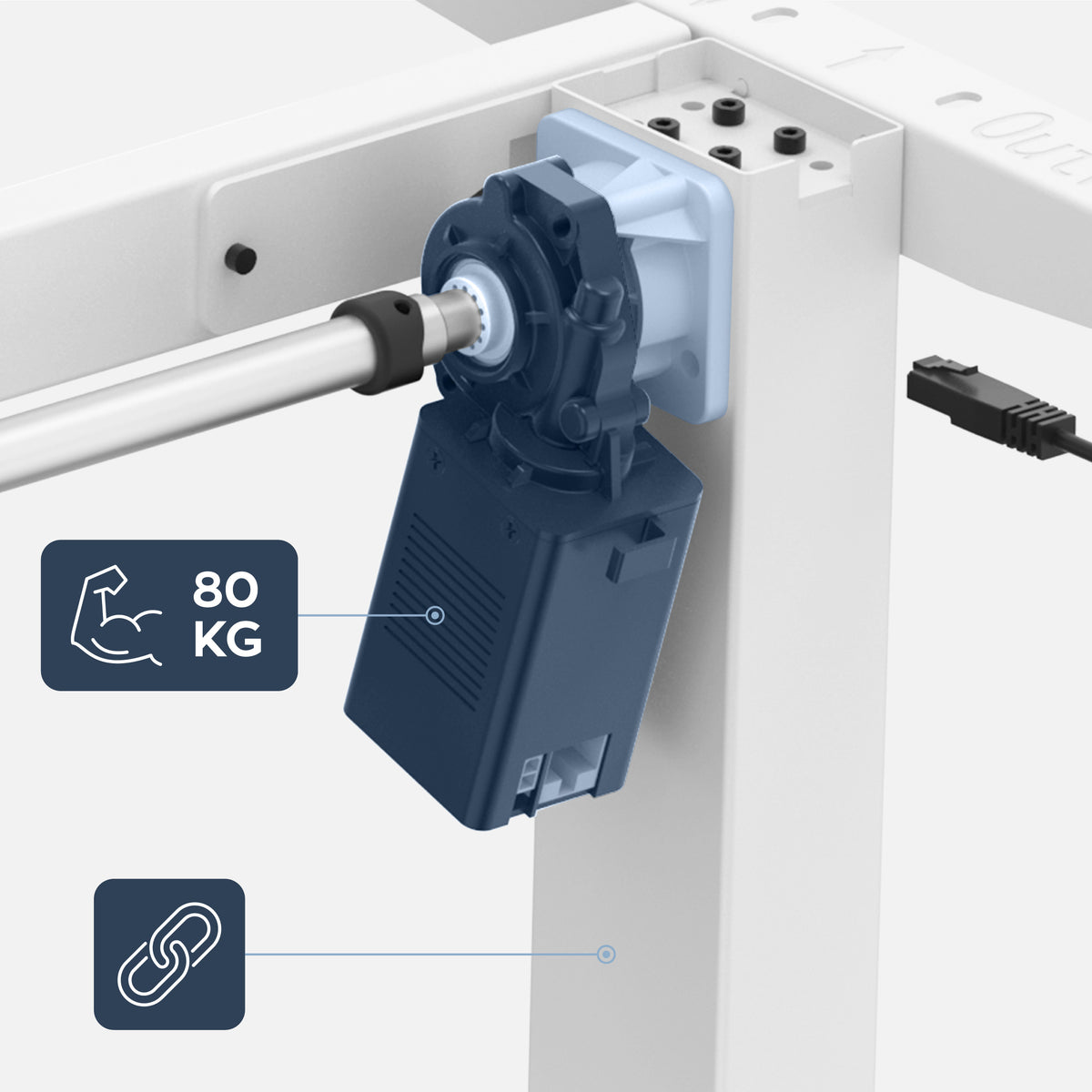 Elektrisches Schreibtischgestell Mark Adler Xeno 2.1 White
